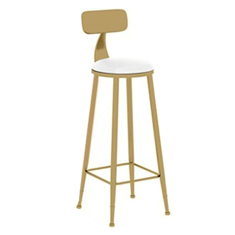 Glam Bar Pub Table Set 1/2/3/5 Pieces Bar Table and Stools for Living Room White-Gold 30"H Stool (Single) Clearhalo 'Bar Furniture' 'furn' 'furn_home_bar_bar_sets' 'Furniture' 'Home Bars & Bar Sets' 'home_bar_bar_sets' 'Kitchen & Dining Furniture' 6105929