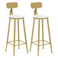 Glam Bar Pub Table Set 1/2/3/5 Pieces Bar Table and Stools for Living Room White-Gold 30"H Stools (Set of 2) Clearhalo 'Bar Furniture' 'furn' 'furn_home_bar_bar_sets' 'Furniture' 'Home Bars & Bar Sets' 'home_bar_bar_sets' 'Kitchen & Dining Furniture' 6105931
