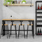 Juego de mesa de Bar con tapa de madera de pino, 1/5/9 piezas, juego de mesa de Pub rectangular Industrial