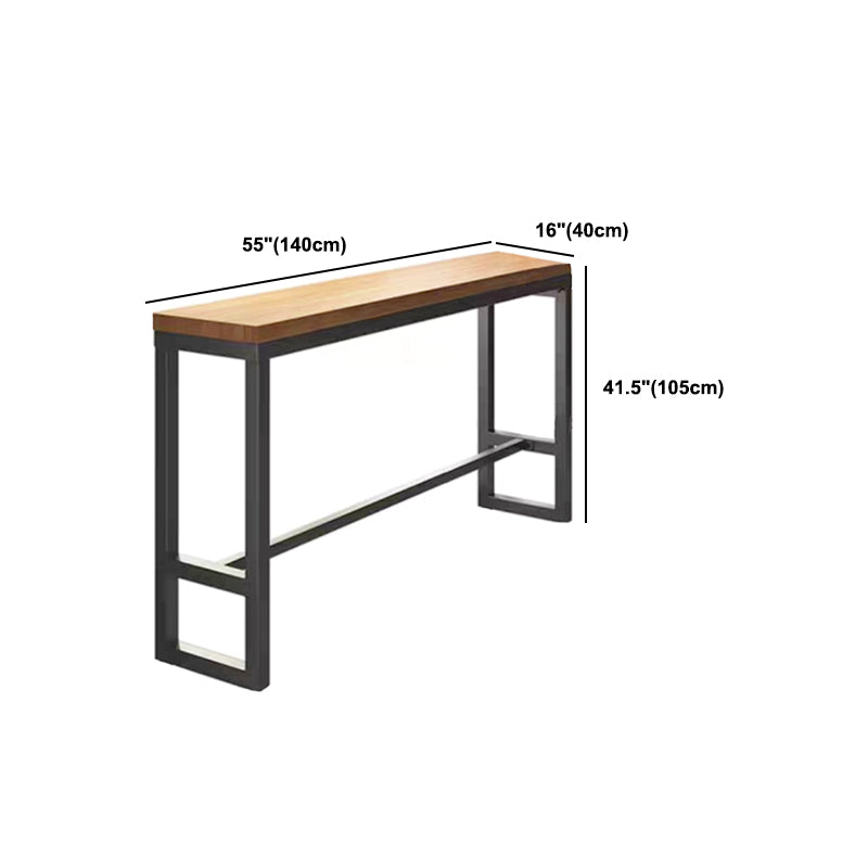 Juego de mesa de Bar con tapa de madera de pino, 1/5/9 piezas, juego de mesa de Pub rectangular Industrial