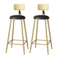 Glam 1/2/3/5 Pieces Table and Stool Set Gold Bar Table and Stools Black-Gold 30"H Stools (Set of 2) Clearhalo 'Bar Furniture' 'furn' 'furn_home_bar_bar_sets' 'Furniture' 'Home Bars & Bar Sets' 'home_bar_bar_sets' 'Kitchen & Dining Furniture' 6105986