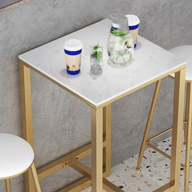 Glam 1/2/3/5 Pieces Table and Stool Set Gold Bar Table and Stools Clearhalo 'Bar Furniture' 'furn' 'furn_home_bar_bar_sets' 'Furniture' 'Home Bars & Bar Sets' 'home_bar_bar_sets' 'Kitchen & Dining Furniture' 6105990