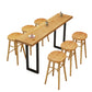 1/2/4/7/9 Pieces Industrial Rectangular Pub Table Set Wooden Counter Table Set 7 Pieces: Table, 7 Wood Stools Clearhalo 'Bar Furniture' 'furn' 'furn_home_bar_bar_sets' 'Furniture' 'Home Bars & Bar Sets' 'home_bar_bar_sets' 'Kitchen & Dining Furniture' 6106008