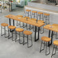 1/2/4/7/9 Pieces Industrial Rectangular Pub Table Set Wooden Counter Table Set Clearhalo 'Bar Furniture' 'furn' 'furn_home_bar_bar_sets' 'Furniture' 'Home Bars & Bar Sets' 'home_bar_bar_sets' 'Kitchen & Dining Furniture' 6106014