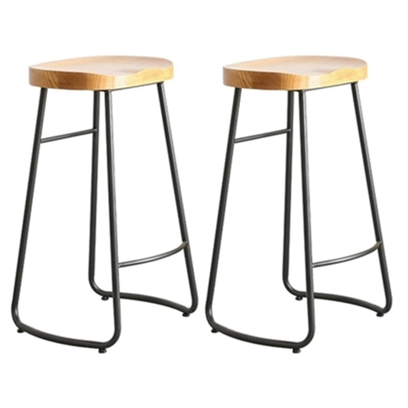 1/2/4/7/9 Pieces Industrial Rectangular Pub Table Set Wooden Counter Table Set Black 30"H Stools (Set of 2) Clearhalo 'Bar Furniture' 'furn' 'furn_home_bar_bar_sets' 'Furniture' 'Home Bars & Bar Sets' 'home_bar_bar_sets' 'Kitchen & Dining Furniture' 6106016