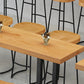 1/2/4/7/9 Pieces Industrial Rectangular Pub Table Set Wooden Counter Table Set Clearhalo 'Bar Furniture' 'furn' 'furn_home_bar_bar_sets' 'Furniture' 'Home Bars & Bar Sets' 'home_bar_bar_sets' 'Kitchen & Dining Furniture' 6106018