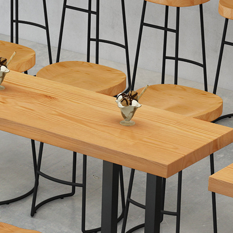 1/2/4/7/9 Pieces Industrial Rectangular Pub Table Set Wooden Counter Table Set Clearhalo 'Bar Furniture' 'furn' 'furn_home_bar_bar_sets' 'Furniture' 'Home Bars & Bar Sets' 'home_bar_bar_sets' 'Kitchen & Dining Furniture' 6106018