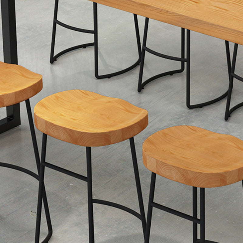 1/2/4/7/9 Pieces Industrial Rectangular Pub Table Set Wooden Counter Table Set Clearhalo 'Bar Furniture' 'furn' 'furn_home_bar_bar_sets' 'Furniture' 'Home Bars & Bar Sets' 'home_bar_bar_sets' 'Kitchen & Dining Furniture' 6106019