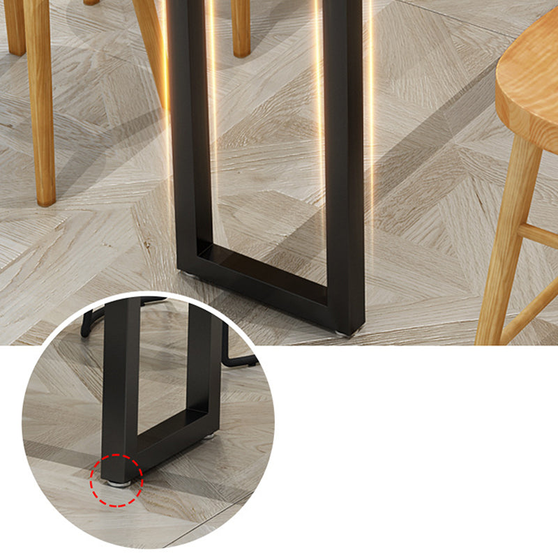 1/2/4/7/9 Pieces Industrial Rectangular Pub Table Set Wooden Counter Table Set Clearhalo 'Bar Furniture' 'furn' 'furn_home_bar_bar_sets' 'Furniture' 'Home Bars & Bar Sets' 'home_bar_bar_sets' 'Kitchen & Dining Furniture' 6106020