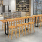 1/2/4/7/9 Pieces Industrial Rectangular Pub Table Set Wooden Counter Table Set Clearhalo 'Bar Furniture' 'furn' 'furn_home_bar_bar_sets' 'Furniture' 'Home Bars & Bar Sets' 'home_bar_bar_sets' 'Kitchen & Dining Furniture' 6106022