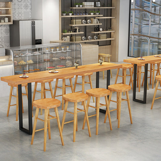 1/2/4/7/9 Pieces Industrial Rectangular Pub Table Set Wooden Counter Table Set Clearhalo 'Bar Furniture' 'furn' 'furn_home_bar_bar_sets' 'Furniture' 'Home Bars & Bar Sets' 'home_bar_bar_sets' 'Kitchen & Dining Furniture' 6106022