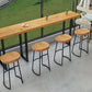 1/2/4/7/9 Pieces Industrial Rectangular Pub Table Set Wooden Counter Table Set Clearhalo 'Bar Furniture' 'furn' 'furn_home_bar_bar_sets' 'Furniture' 'Home Bars & Bar Sets' 'home_bar_bar_sets' 'Kitchen & Dining Furniture' 6106023