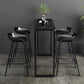 1/2/3/5 Pieces Bar Table and Stools Industrial Bar Pub Table Set 5 Pieces: Black Table, 4 Black Stools Clearhalo 'Bar Furniture' 'furn' 'furn_home_bar_bar_sets' 'Furniture' 'Home Bars & Bar Sets' 'home_bar_bar_sets' 'Kitchen & Dining Furniture' 6106035