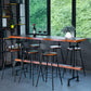 1/5/7/9 stuks industriële rechthoekige pubtafel set houten aanrechttafel met hoge ontlasting