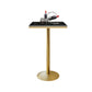Glam Bar Pub Table Set 1/3/5 Pieces Bar Table and Stools for Dining Room Black 22"L x 22"W Clearhalo 'Bar Furniture' 'furn' 'furn_home_bar_bar_sets' 'Furniture' 'Home Bars & Bar Sets' 'home_bar_bar_sets' 'Kitchen & Dining Furniture' 6106085
