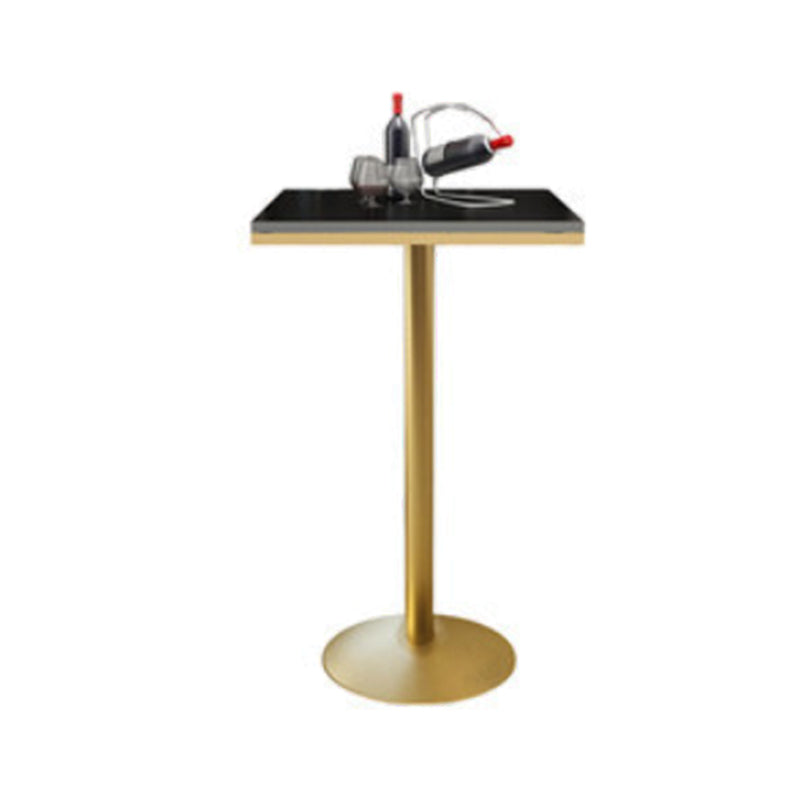 Glam Bar Pub Table Set 1/3/5 Pieces Bar Table and Stools for Dining Room Black 22"L x 22"W Clearhalo 'Bar Furniture' 'furn' 'furn_home_bar_bar_sets' 'Furniture' 'Home Bars & Bar Sets' 'home_bar_bar_sets' 'Kitchen & Dining Furniture' 6106085