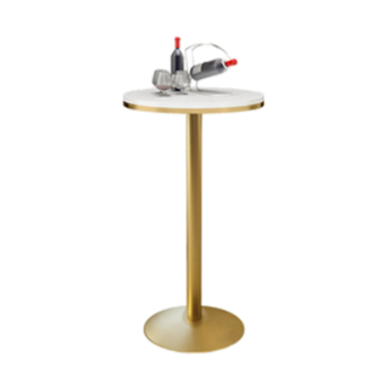 Glam Bar Pub Table Set 1/3/5 Pieces Bar Table and Stools for Dining Room White-Gold 22"L x 22"W Clearhalo 'Bar Furniture' 'furn' 'furn_home_bar_bar_sets' 'Furniture' 'Home Bars & Bar Sets' 'home_bar_bar_sets' 'Kitchen & Dining Furniture' 6106088
