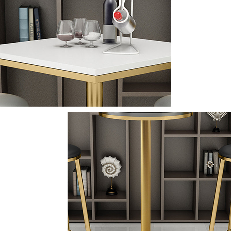 Glam Bar Pub Table Set 1/3/5 Pieces Bar Table and Stools for Dining Room Clearhalo 'Bar Furniture' 'furn' 'furn_home_bar_bar_sets' 'Furniture' 'Home Bars & Bar Sets' 'home_bar_bar_sets' 'Kitchen & Dining Furniture' 6106090