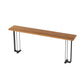 1/5/9 Pieces Modern Wood Bar Table Set Counter Table with Upholstered Stools Dark Brown 94.5"L x 15.7"W Clearhalo 'Bar Furniture' 'furn' 'furn_home_bar_bar_sets' 'Furniture' 'Home Bars & Bar Sets' 'home_bar_bar_sets' 'Kitchen & Dining Furniture' 6106107