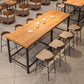 1/5/9 Pieces Modern Wood Bar Table Set Counter Table with Upholstered Stools Clearhalo 'Bar Furniture' 'furn' 'furn_home_bar_bar_sets' 'Furniture' 'Home Bars & Bar Sets' 'home_bar_bar_sets' 'Kitchen & Dining Furniture' 6106114