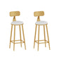 Glam Style Fixed Bar Table 1/2/3 Pieces Faux Marble Rectangle Counter Table White 30"H Stools (Set of 2) Clearhalo 'Bar Furniture' 'furn' 'furn_home_bar_bar_sets' 'Furniture' 'Home Bars & Bar Sets' 'home_bar_bar_sets' 'Kitchen & Dining Furniture' 6106127