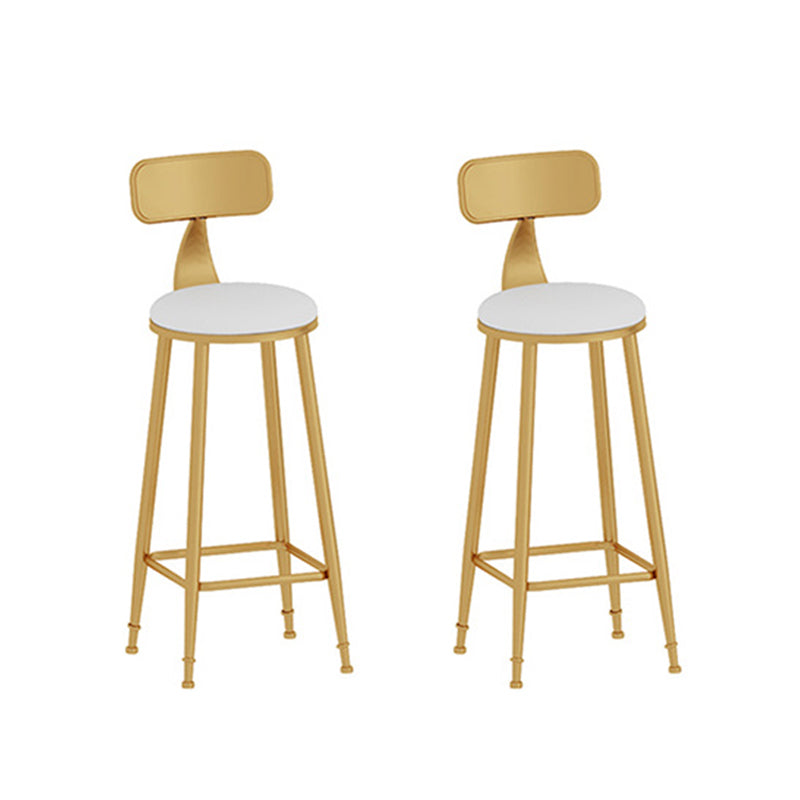 Glam Style Fixed Bar Table 1/2/3 Pieces Faux Marble Rectangle Counter Table White 30"H Stools (Set of 2) Clearhalo 'Bar Furniture' 'furn' 'furn_home_bar_bar_sets' 'Furniture' 'Home Bars & Bar Sets' 'home_bar_bar_sets' 'Kitchen & Dining Furniture' 6106127