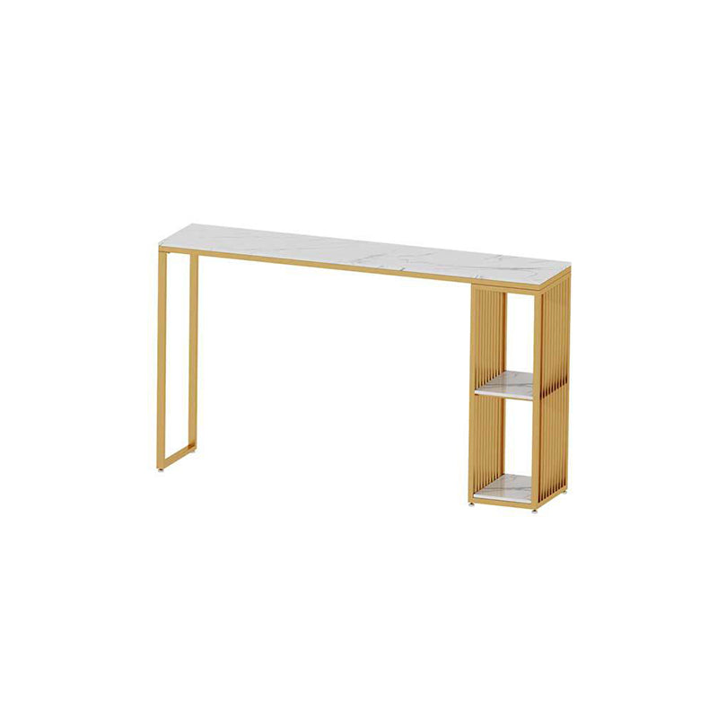 Glam Style Fixed Bar Table 1/2/3 Pieces Faux Marble Rectangle Counter Table Clearhalo 'Bar Furniture' 'furn' 'furn_home_bar_bar_sets' 'Furniture' 'Home Bars & Bar Sets' 'home_bar_bar_sets' 'Kitchen & Dining Furniture' 6106128