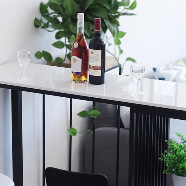 Glam Style Fixed Bar Table 1/2/3 Pieces Faux Marble Rectangle Counter Table Clearhalo 'Bar Furniture' 'furn' 'furn_home_bar_bar_sets' 'Furniture' 'Home Bars & Bar Sets' 'home_bar_bar_sets' 'Kitchen & Dining Furniture' 6106130