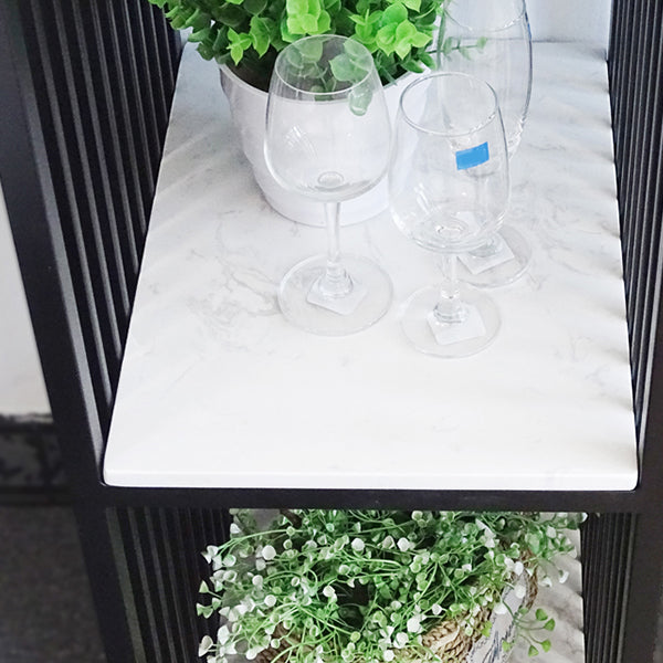 Glam Style Fixed Bar Table 1/2/3 Pieces Faux Marble Rectangle Counter Table Clearhalo 'Bar Furniture' 'furn' 'furn_home_bar_bar_sets' 'Furniture' 'Home Bars & Bar Sets' 'home_bar_bar_sets' 'Kitchen & Dining Furniture' 6106131