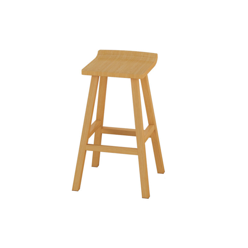 Natural Bar Table Set 1/4 Pieces Rectangle Solid Wood Counter Table Set Wood 30"H Stool (Single) Clearhalo 'Bar Furniture' 'furn' 'furn_home_bar_bar_sets' 'Furniture' 'Home Bars & Bar Sets' 'home_bar_bar_sets' 'Kitchen & Dining Furniture' 6106184