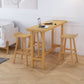 Natural Bar Table Set 1/4 Pieces Rectangle Solid Wood Counter Table Set Clearhalo 'Bar Furniture' 'furn' 'furn_home_bar_bar_sets' 'Furniture' 'Home Bars & Bar Sets' 'home_bar_bar_sets' 'Kitchen & Dining Furniture' 6106185