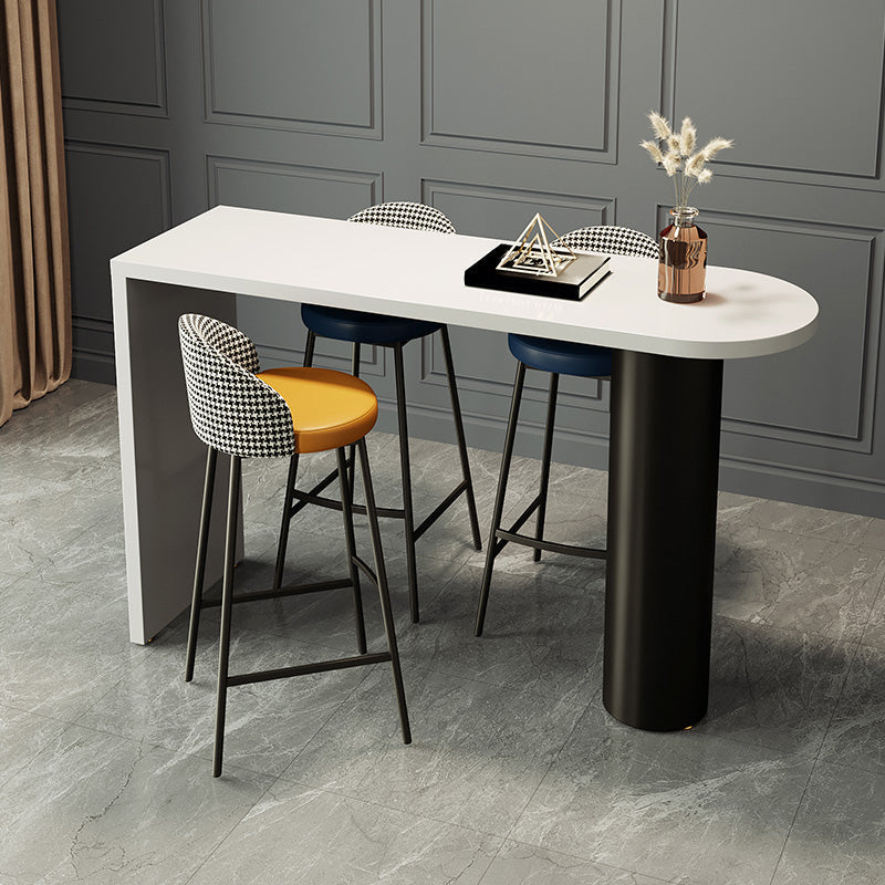 Juego de mesa de pub moderno de forma libre, juego de mesa de bar superior de madera maciza de 1/3/4 piezas
