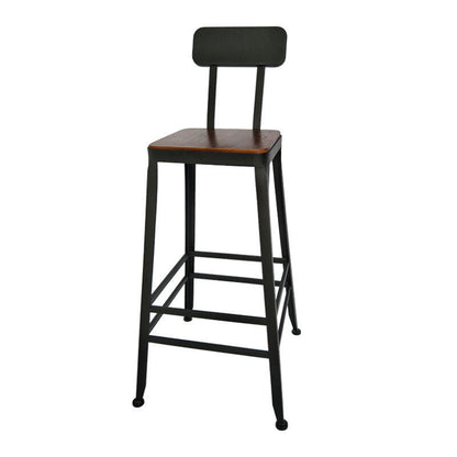 Industrial Rectangle Bar Table Set 1/6 Pieces Solid Wood Fixed Counter Table Brown 30"H Stool (Single) Clearhalo 'Bar Furniture' 'furn' 'furn_home_bar_bar_sets' 'Furniture' 'Home Bars & Bar Sets' 'home_bar_bar_sets' 'Kitchen & Dining Furniture' 6106230