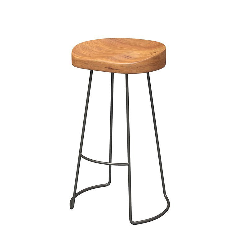 Industrial Rectangle Bar Table Set 1/6 Pieces Solid Wood Fixed Counter Table Wood 30"H Stool (Single) Clearhalo 'Bar Furniture' 'furn' 'furn_home_bar_bar_sets' 'Furniture' 'Home Bars & Bar Sets' 'home_bar_bar_sets' 'Kitchen & Dining Furniture' 6106232