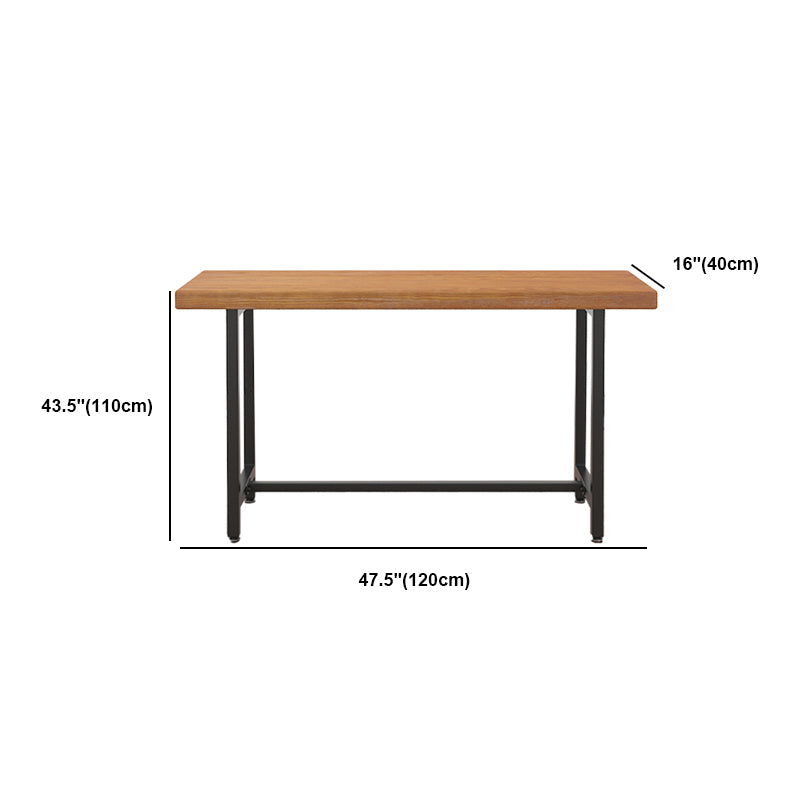 Industrial Rectangle Bar Table Set 1/6 Pieces Solid Wood Fixed Counter Table Clearhalo 'Bar Furniture' 'furn' 'furn_home_bar_bar_sets' 'Furniture' 'Home Bars & Bar Sets' 'home_bar_bar_sets' 'Kitchen & Dining Furniture' 6106239