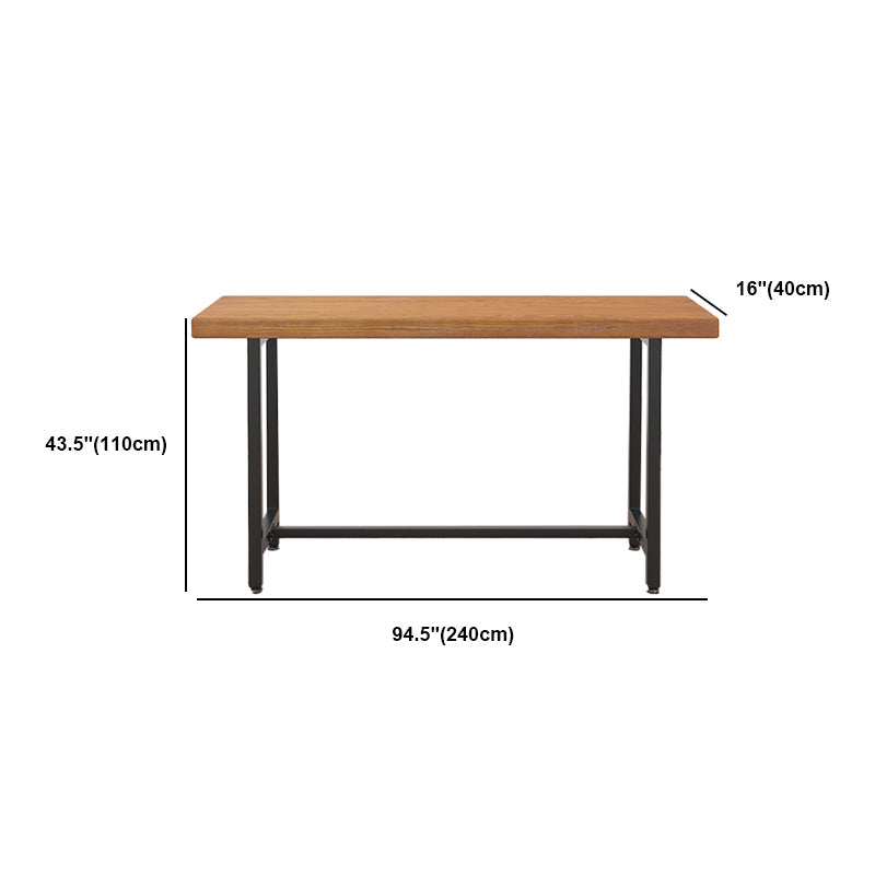 Industrial Rectangle Bar Table Set 1/6 Pieces Solid Wood Fixed Counter Table Clearhalo 'Bar Furniture' 'furn' 'furn_home_bar_bar_sets' 'Furniture' 'Home Bars & Bar Sets' 'home_bar_bar_sets' 'Kitchen & Dining Furniture' 6106245