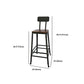 Industrial Rectangle Bar Table Set 1/6 Pieces Solid Wood Fixed Counter Table Clearhalo 'Bar Furniture' 'furn' 'furn_home_bar_bar_sets' 'Furniture' 'Home Bars & Bar Sets' 'home_bar_bar_sets' 'Kitchen & Dining Furniture' 6106249