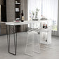 Industrial Rectangular Bar Pub Table Set 1/2/3 Pieces Bar Table and Stools 2 Pieces: 1 White Black Table, 2 Matte White Stool Clearhalo 'Bar Furniture' 'furn' 'furn_home_bar_bar_sets' 'Furniture' 'Home Bars & Bar Sets' 'home_bar_bar_sets' 'Kitchen & Dining Furniture' 6106252