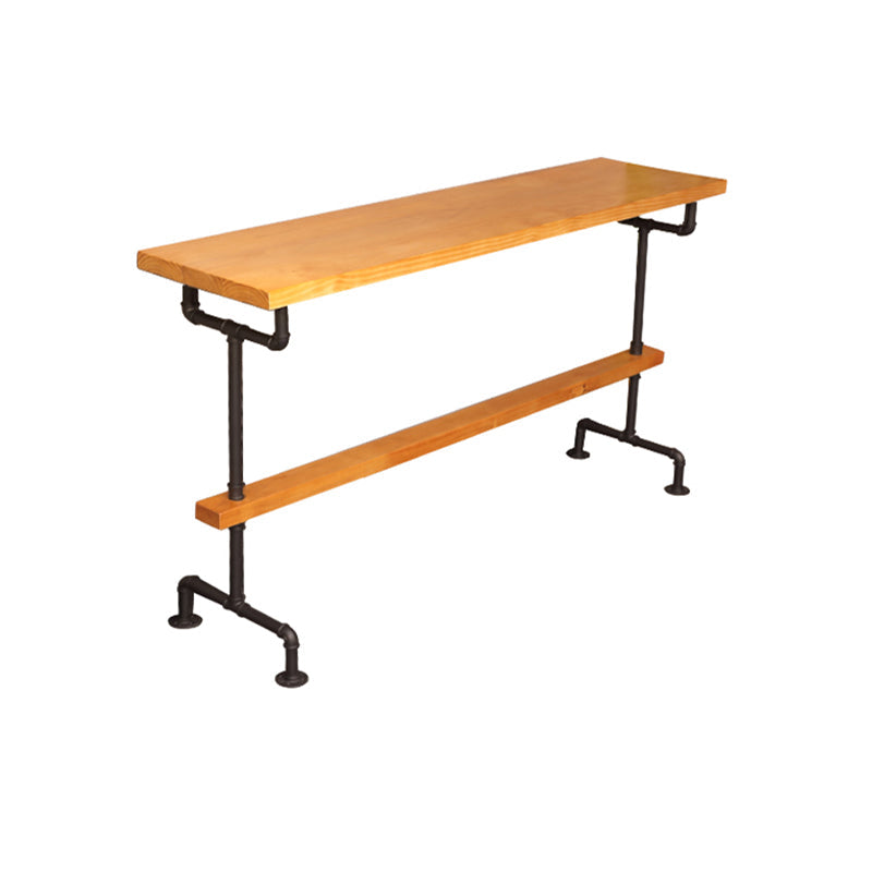 Massivholz-Bartisch-Set, moderner rechteckiger 1/2/7-teiliger Thekentisch