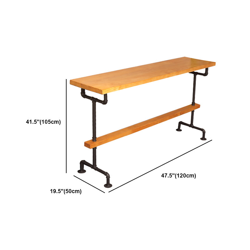 Massivholz-Bartisch-Set, moderner rechteckiger 1/2/7-teiliger Thekentisch