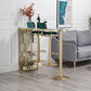 Glam Style Bar Table 1/3 Pieces Faux Marble Counter Table with Upholstered Stools Clearhalo 'Bar Furniture' 'furn' 'furn_home_bar_bar_sets' 'Furniture' 'Home Bars & Bar Sets' 'home_bar_bar_sets' 'Kitchen & Dining Furniture' 6106308
