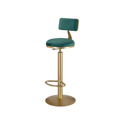 Glam Style Bar Table 1/3 Pieces Faux Marble Counter Table with Upholstered Stools Green 30"H Stool (Single) Clearhalo 'Bar Furniture' 'furn' 'furn_home_bar_bar_sets' 'Furniture' 'Home Bars & Bar Sets' 'home_bar_bar_sets' 'Kitchen & Dining Furniture' 6106309