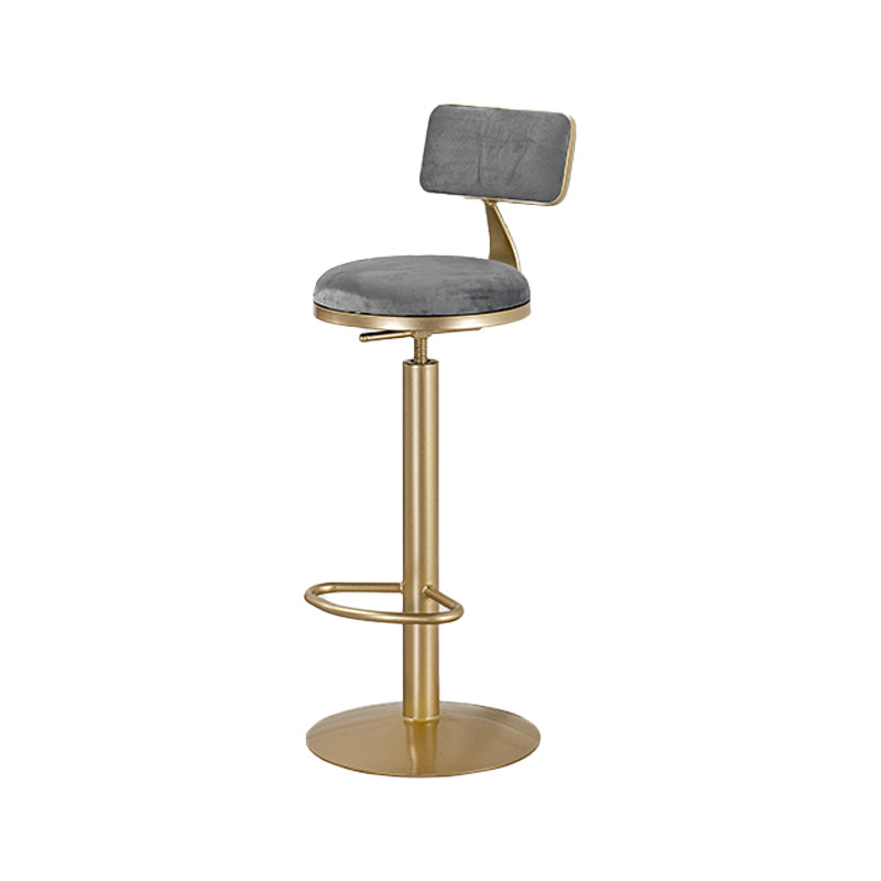 Glam Style Bar Table 1/3 Pieces Faux Marble Counter Table with Upholstered Stools Grey 30"H Stool (Single) Clearhalo 'Bar Furniture' 'furn' 'furn_home_bar_bar_sets' 'Furniture' 'Home Bars & Bar Sets' 'home_bar_bar_sets' 'Kitchen & Dining Furniture' 6106310