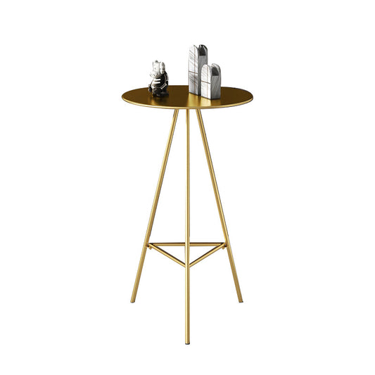 Industrial Round Bar Table Set 1/2/3/4 Pieces Gold Iron Bistro Set with Footrest Clearhalo 'Bar Furniture' 'furn' 'furn_home_bar_bar_sets' 'Furniture' 'Home Bars & Bar Sets' 'home_bar_bar_sets' 'Kitchen & Dining Furniture' 6106333
