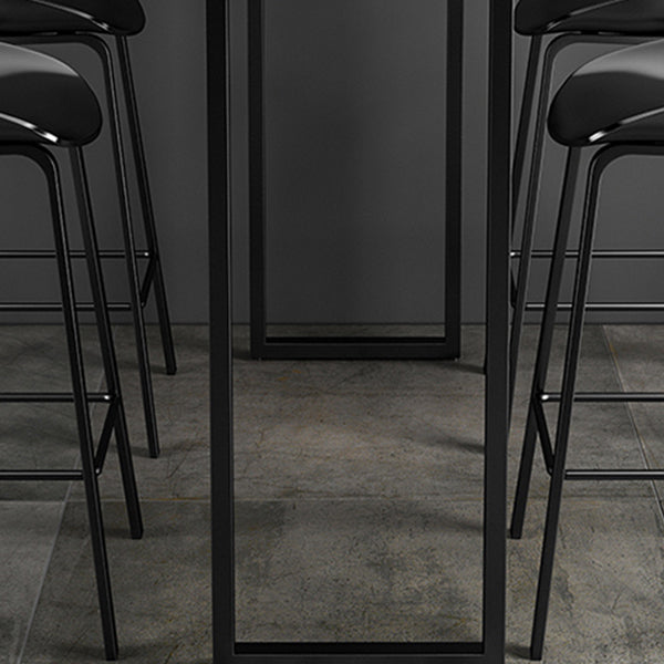 Industrial Rectangle Bar Table Set 1/2/3/5 Pieces Stone Counter Table for Indoor Clearhalo 'Bar Furniture' 'furn' 'furn_home_bar_bar_sets' 'Furniture' 'Home Bars & Bar Sets' 'home_bar_bar_sets' 'Kitchen & Dining Furniture' 6106350