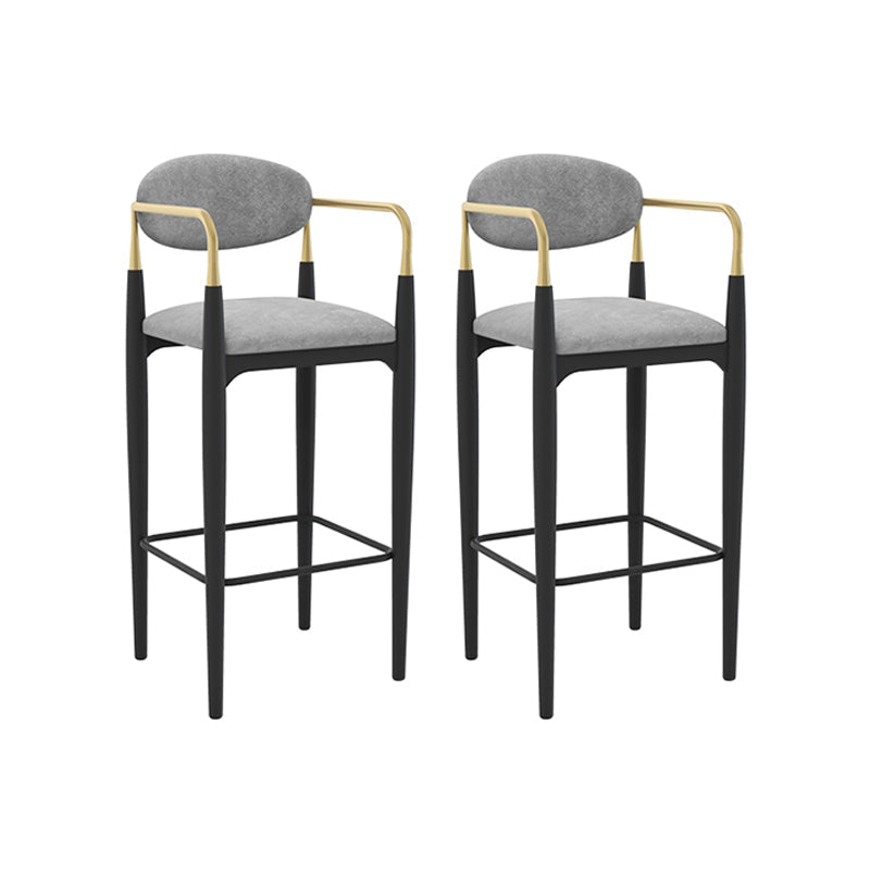 Industrial Bar Table and Stools 1/2/3/5 Pieces Table and Stool Set Black 30"H Stools (Set of 2) Clearhalo 'Bar Furniture' 'furn' 'furn_home_bar_bar_sets' 'Furniture' 'Home Bars & Bar Sets' 'home_bar_bar_sets' 'Kitchen & Dining Furniture' 6106377