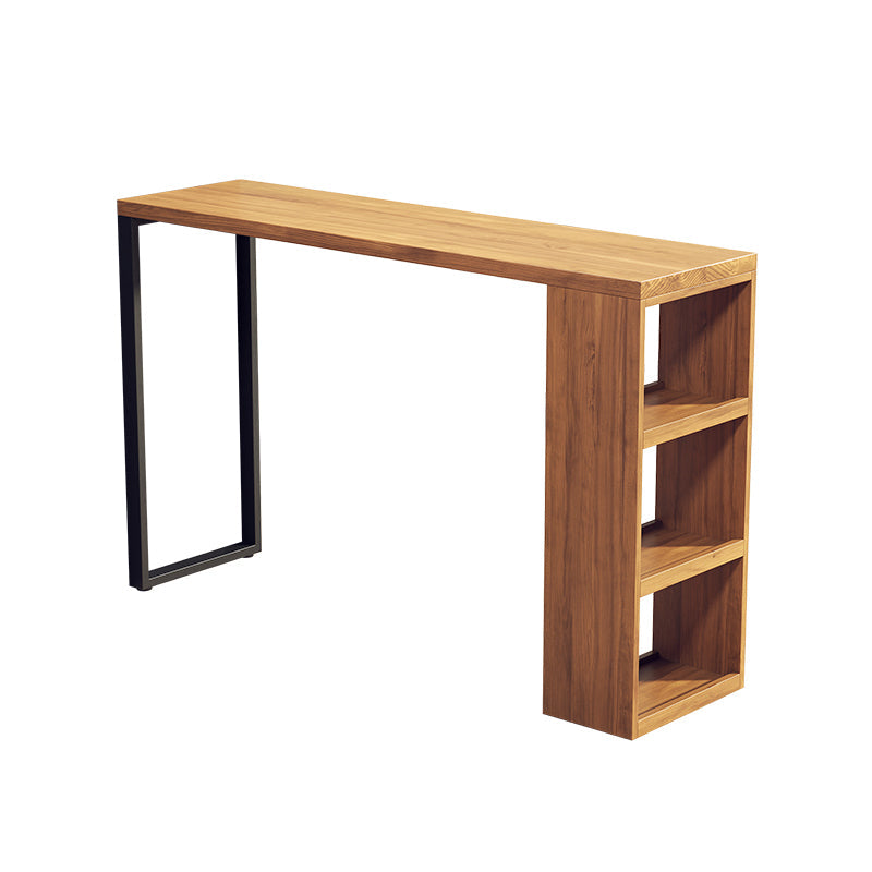 Juego de mesa de bar natural, mesa de mostrador rectangular de madera maciza de 1/3 piezas