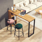 Juego de mesa de bar natural, mesa de mostrador rectangular de madera maciza de 1/3 piezas