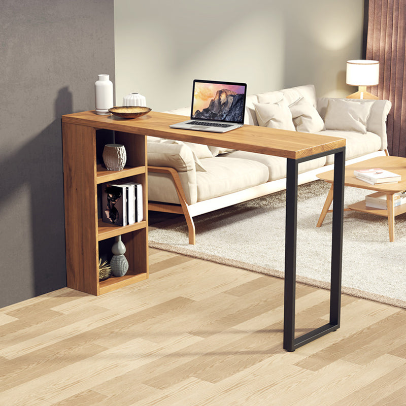 Juego de mesa de bar natural, mesa de mostrador rectangular de madera maciza de 1/3 piezas