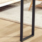 Juego de mesa de bar natural, mesa de mostrador rectangular de madera maciza de 1/3 piezas